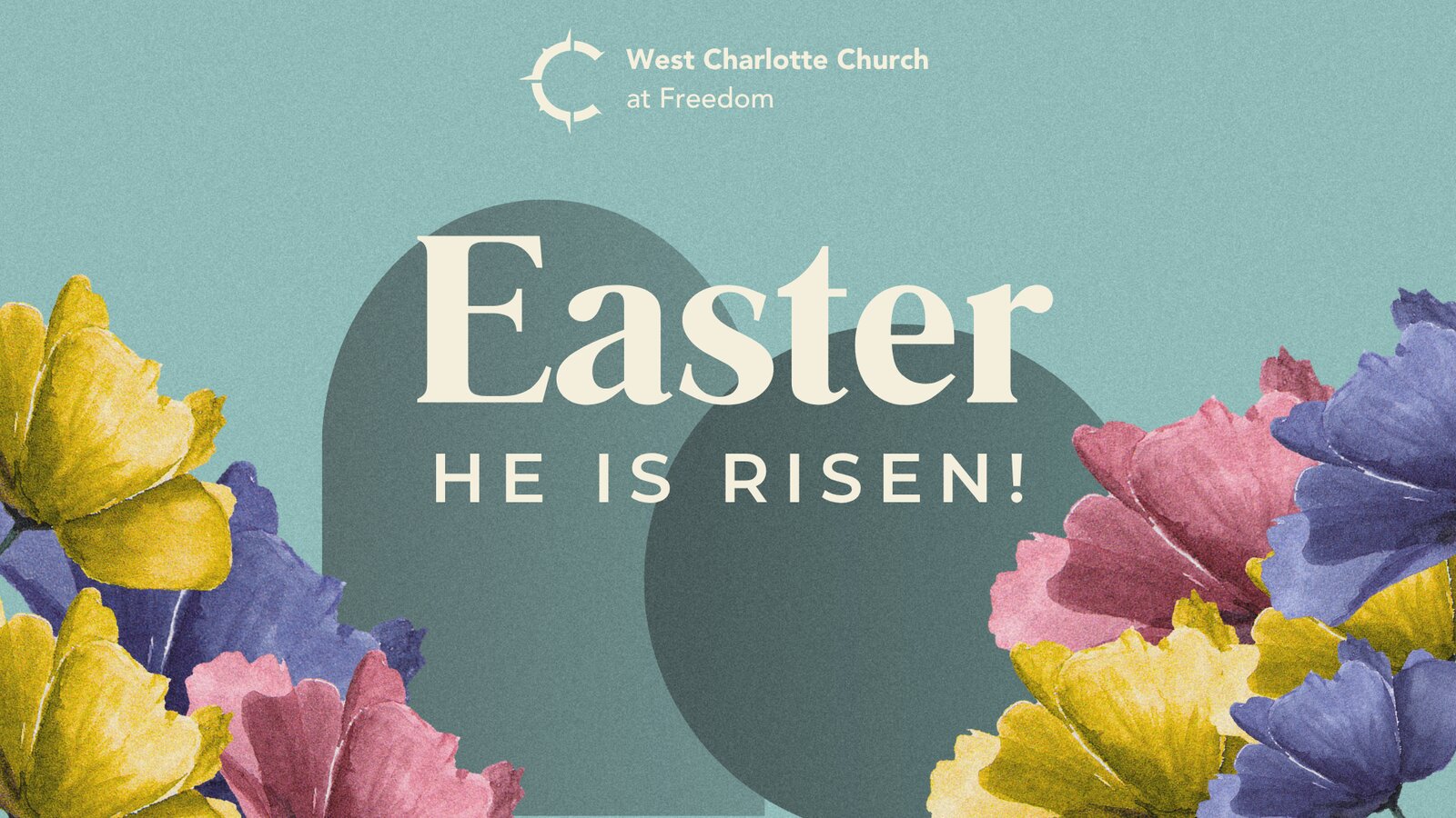 Easter He Is Risen thumbnail with bold florals